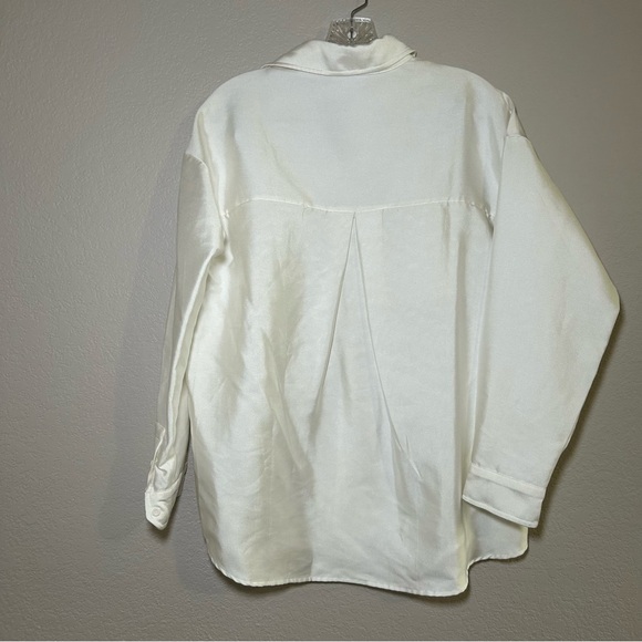 C/MEO Collective White Button‎ Down Shirt women’s small classic minimal career - Picture 8 of 8